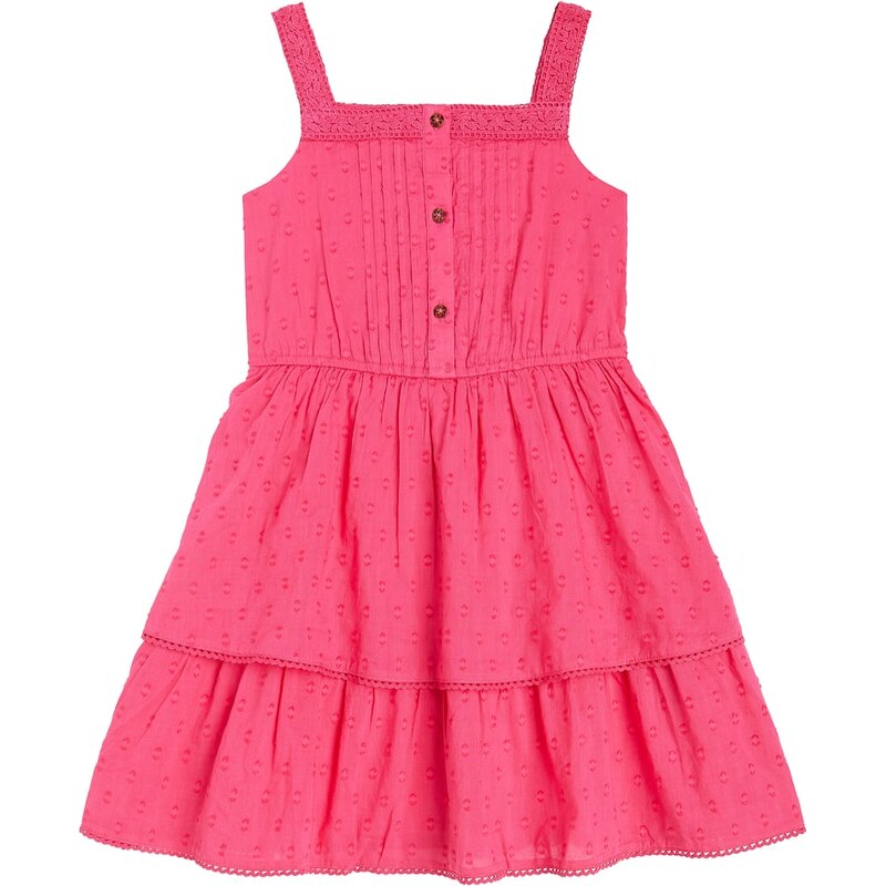 Scotch & Soda Kids Lace-trimmed embroidered cotton dress