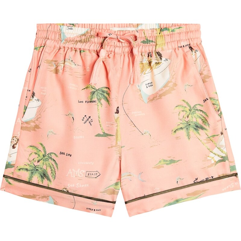Scotch & Soda Kids Printed mid-rise shorts