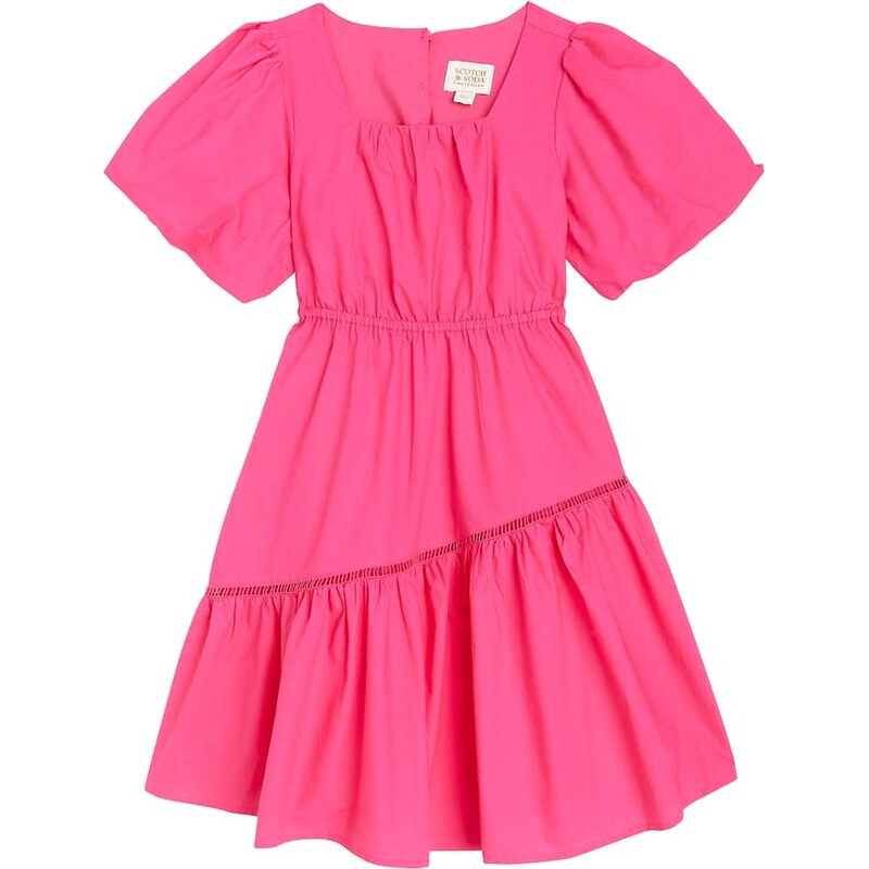 Scotch & Soda Kids Gathered tiered cotton dress