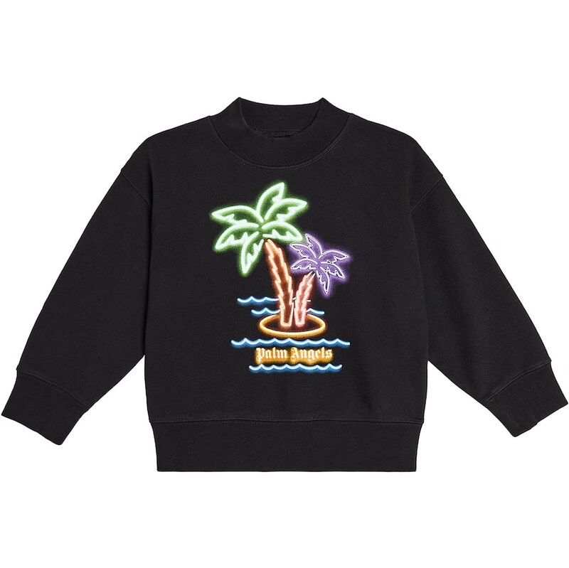 Palm Angels Kids Printed cotton jersey sweatshirt
