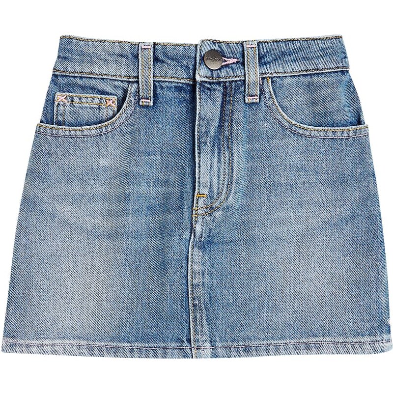Palm Angels Kids Logo denim skirt