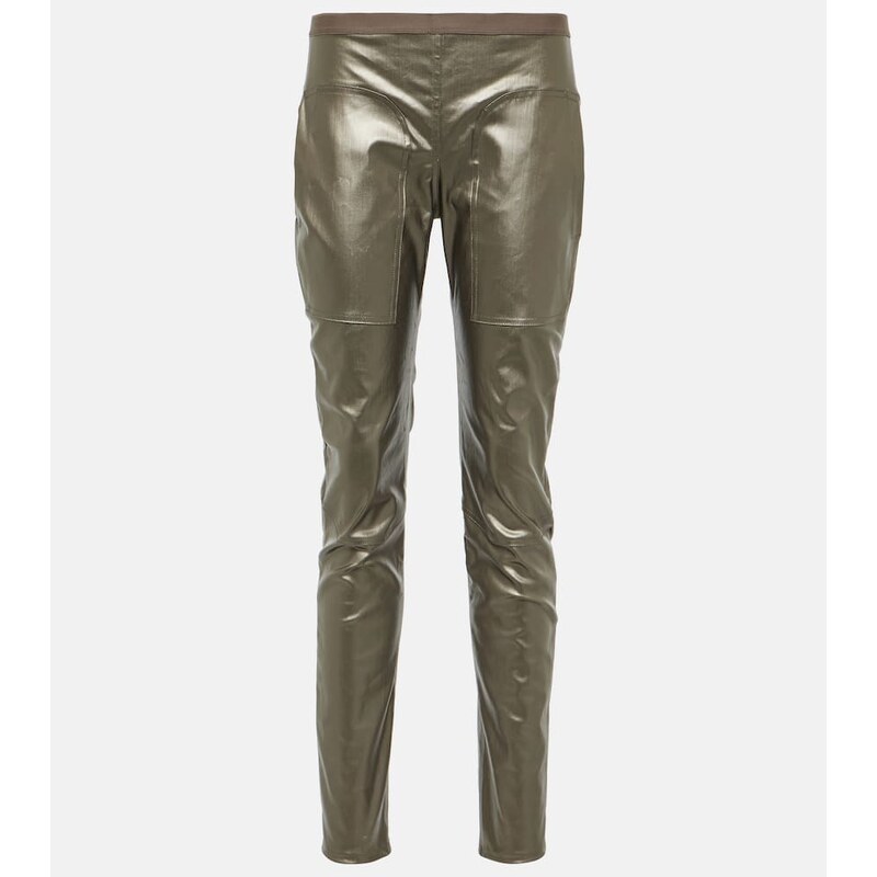 Rick Owens Metallic denim leggings