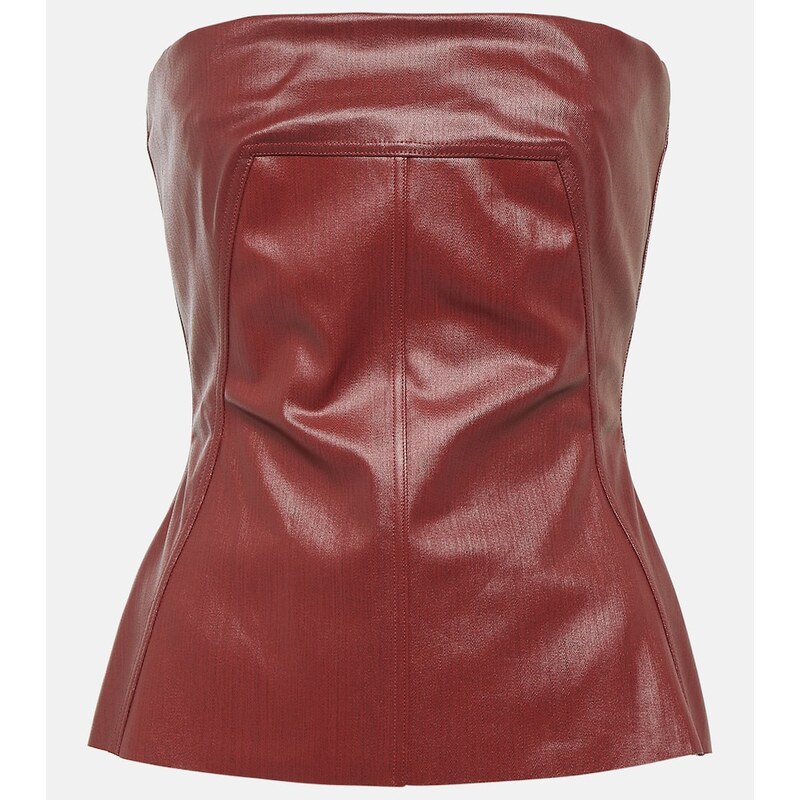 Rick Owens Coated denim corset top
