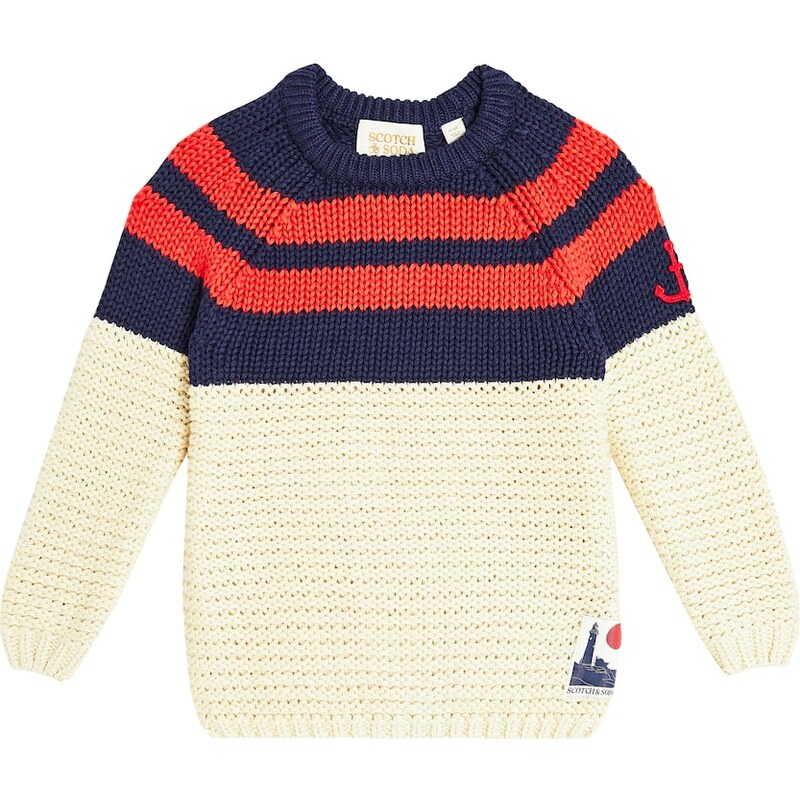 Scotch & Soda Kids Colorblocked cotton sweater