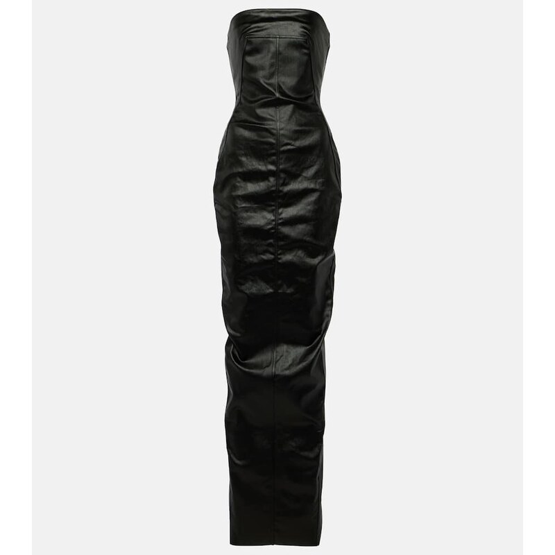 Rick Owens Bustier-detail denim gown