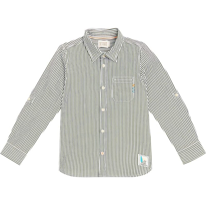 Scotch & Soda Kids Striped seersucker shirt