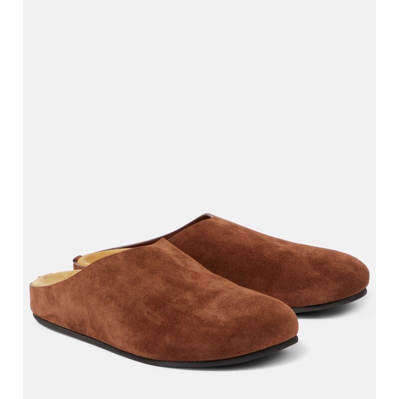 The Row Hugo suede mules
