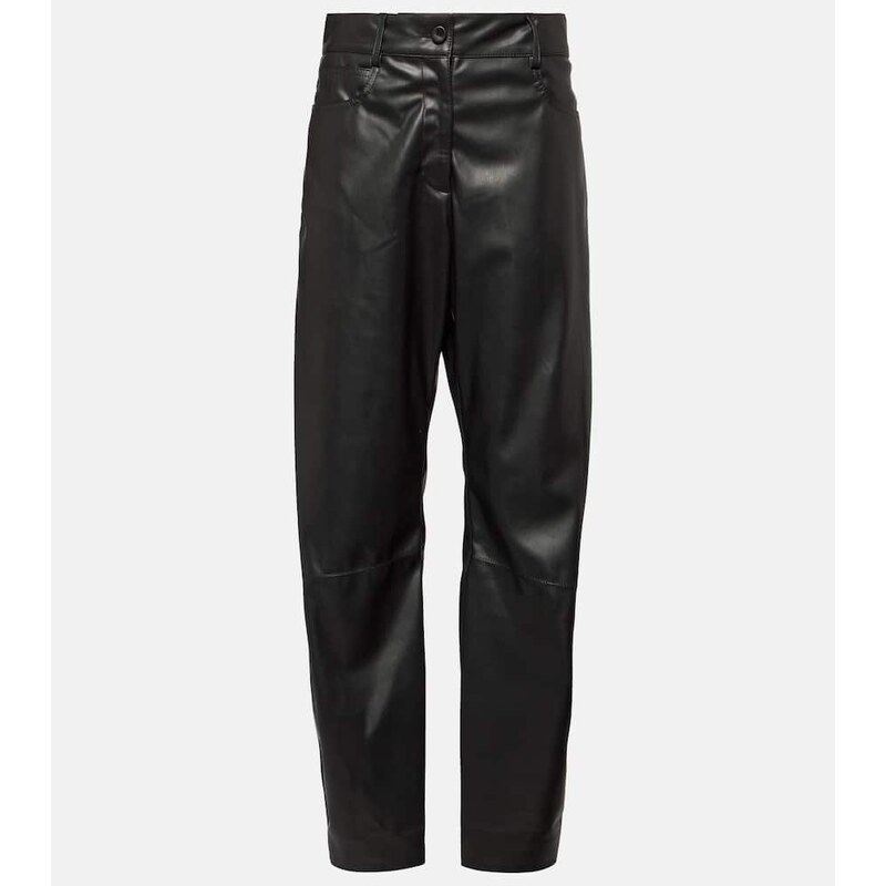Stella McCartney High-rise faux leather straight pants