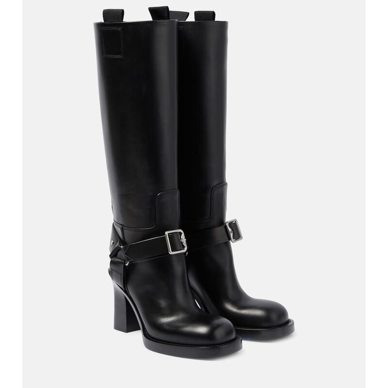 Burberry Stirrup leather knee-high boots