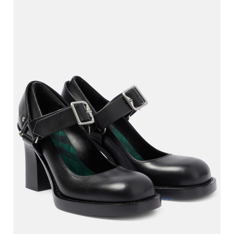 Burberry lodičky z kůže v černé barvě