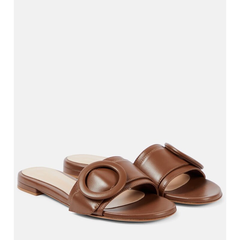 Gianvito Rossi Embellished leather mules
