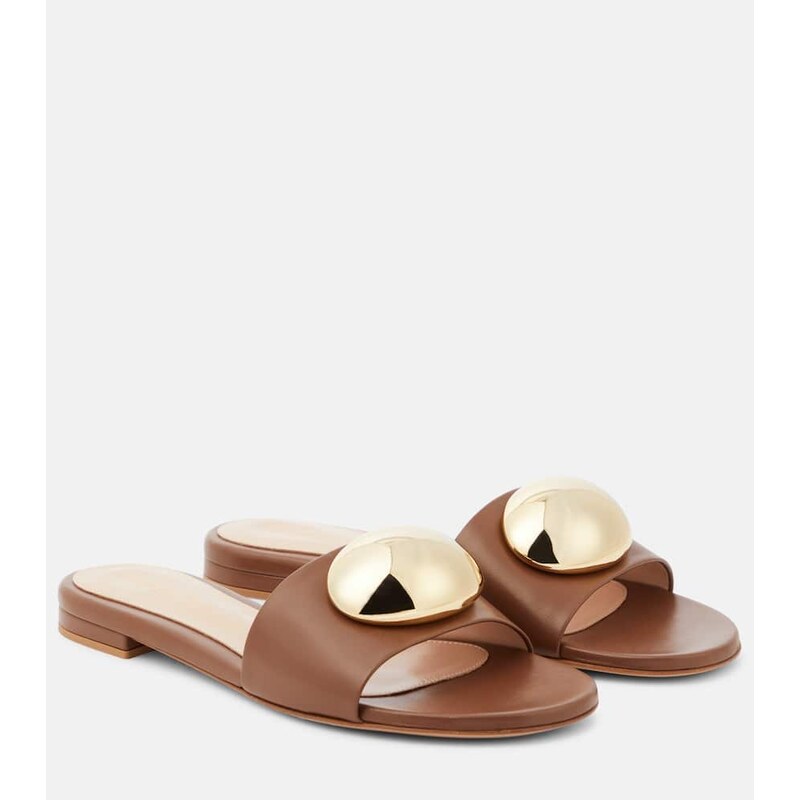 Gianvito Rossi Sphera embellished leather mules