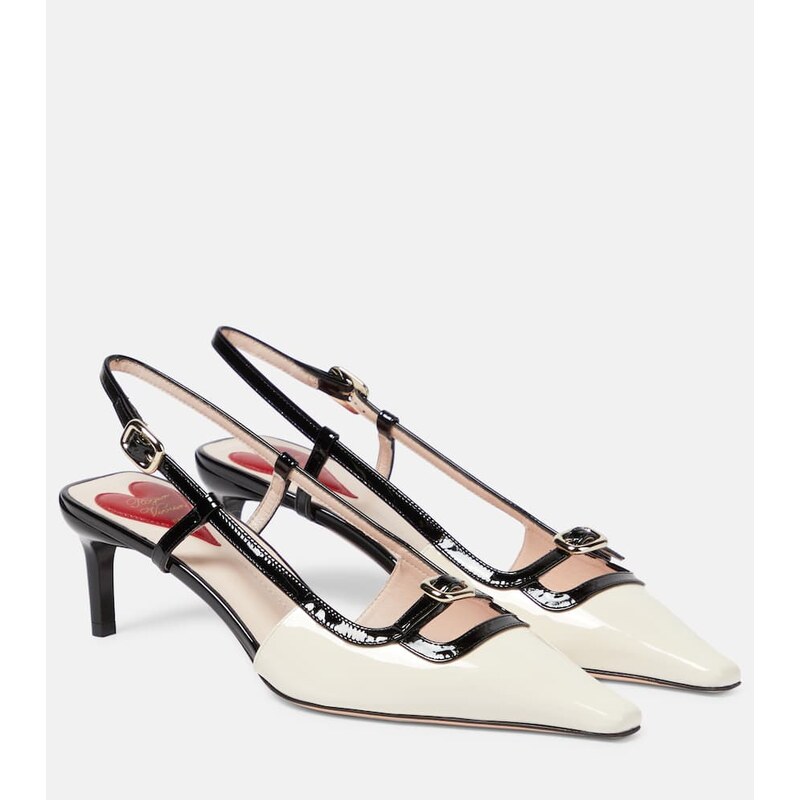 Roger Vivier Vivâ Canard patent leather slingback pumps