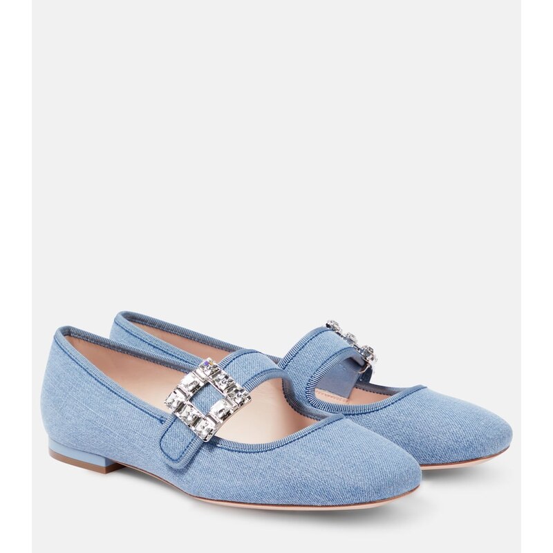 Roger Vivier TrÃ¨s Vivier Strass Buckle Babies ballet flats