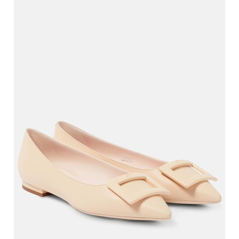 Roger Vivier Gommettine Ball patent leather ballet flats