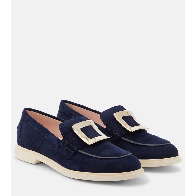 Dámské mokasíny Roger Vivier z kůže v barvě Galassia Scuro