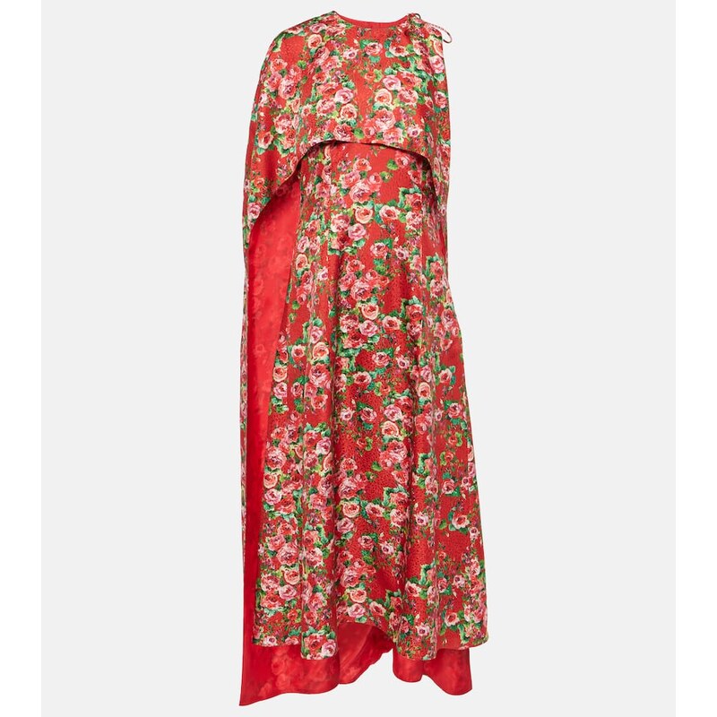 Markarian Caped silk midi dress