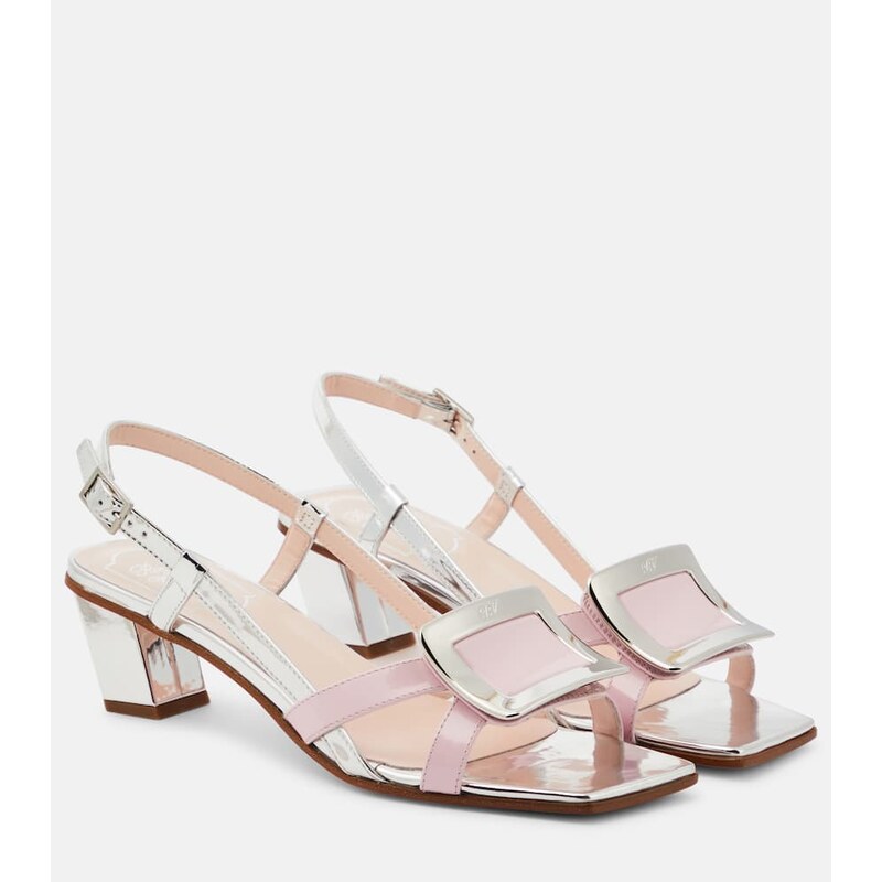 Roger Vivier Belle Vivier 45 patent leather sandals