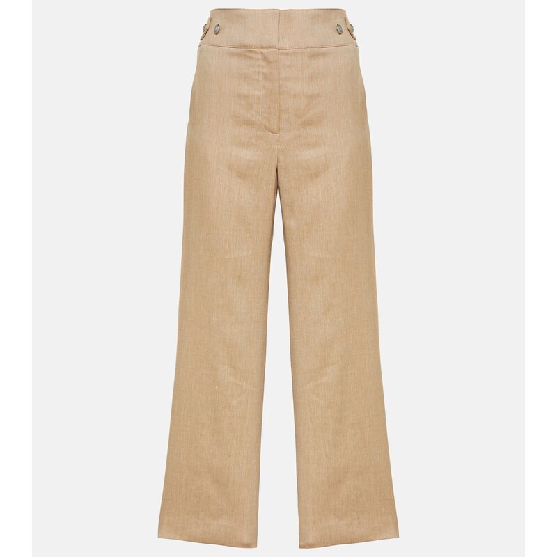 Veronica Beard Aubrie linen-blend cropped pants