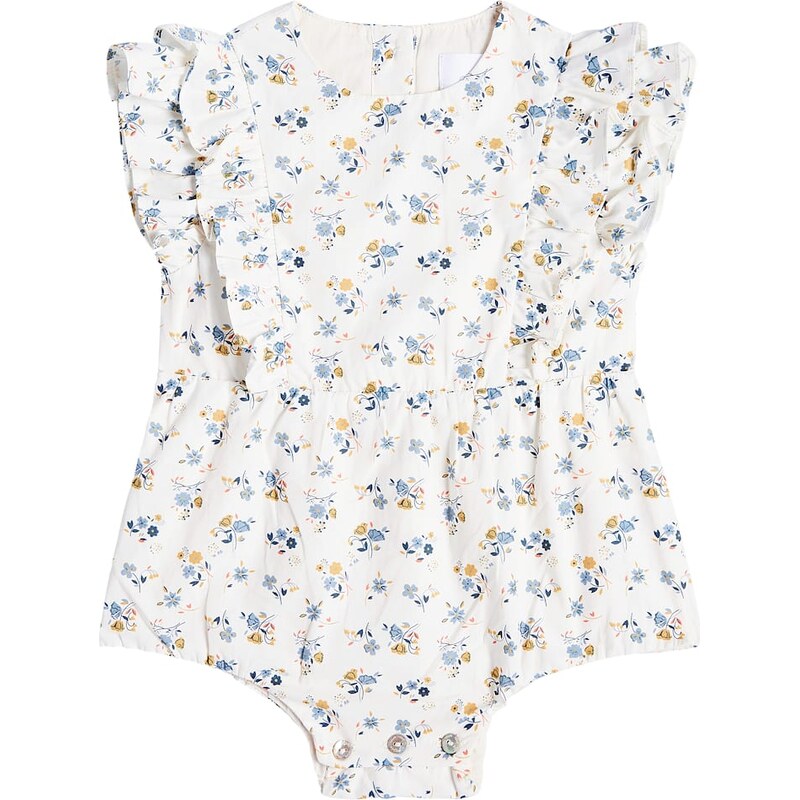 Cera Una Volta Baby Nina floral cotton-blend bodysuit