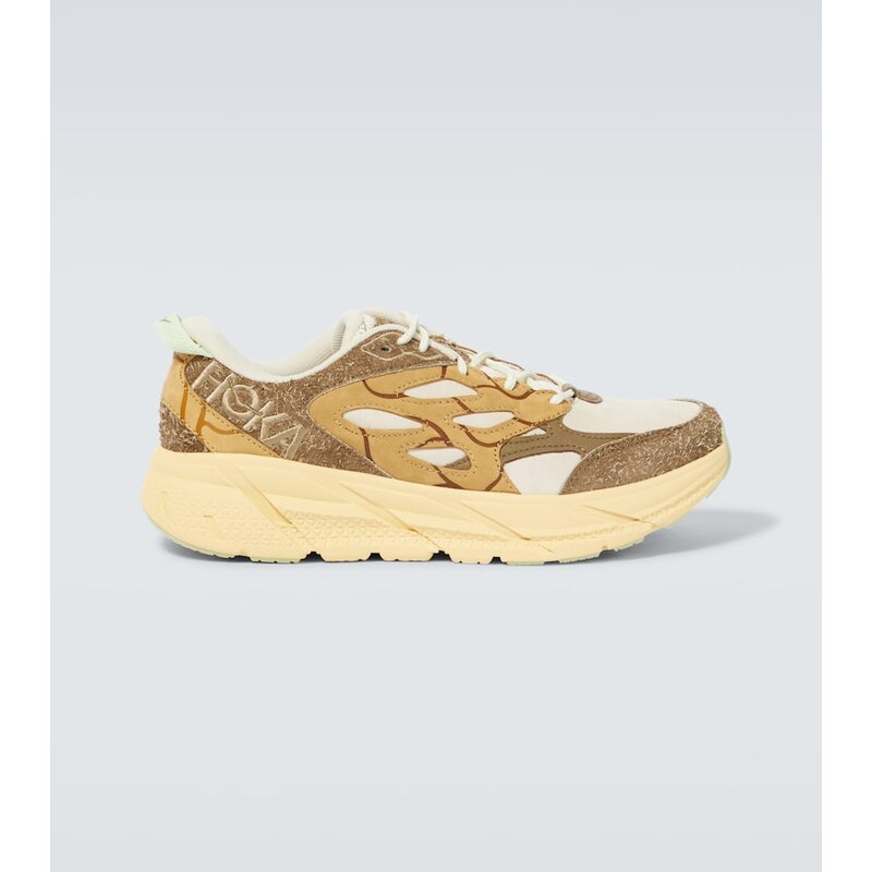 Hoka One One Clifton L suede sneakers