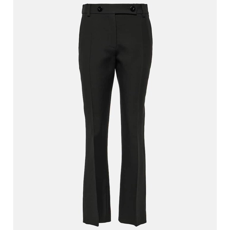 Valentino CrÃªpe Couture mid-rise straight pants