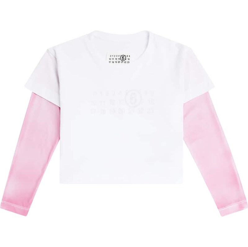 MM6 Maison Margiela Kids Logo cotton jersey top