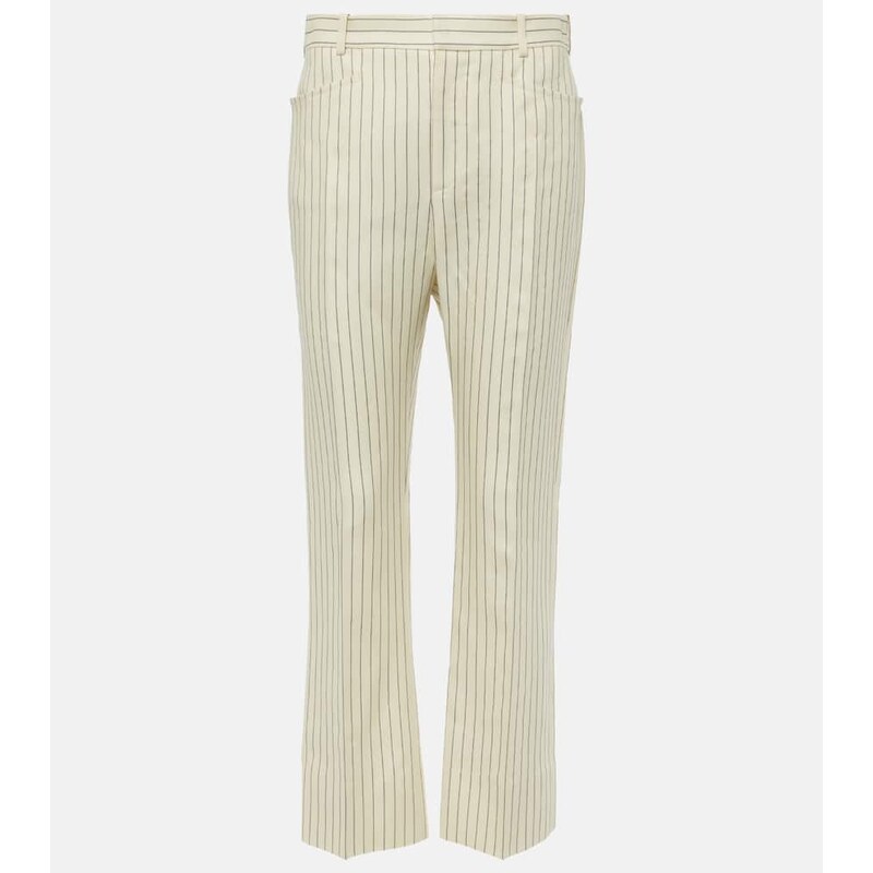 Tom Ford Wallis striped wool and silk-blend straight pants