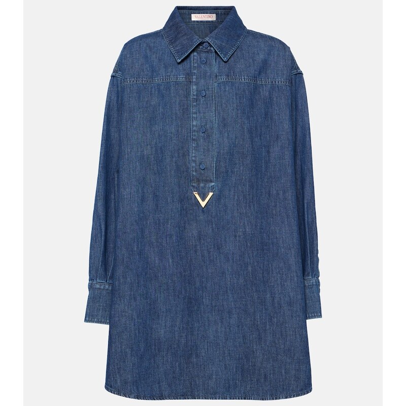 Valentino VGold chambray denim shirt dress