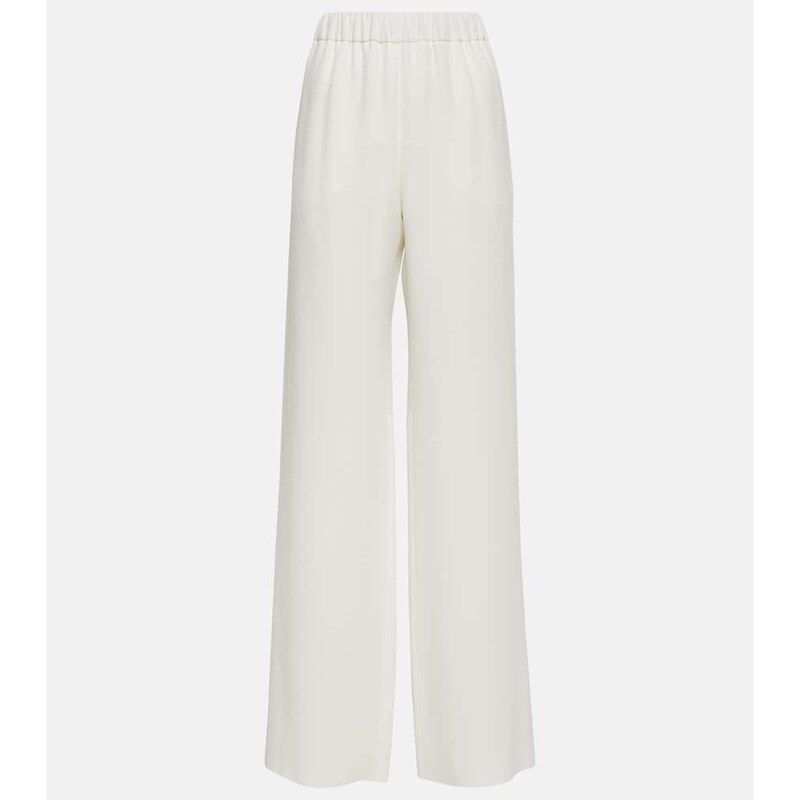 Valentino High rise silk wide-leg pants