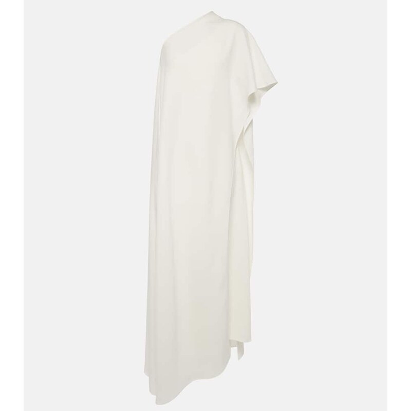 Valentino Caped asymmetric silk midi dress