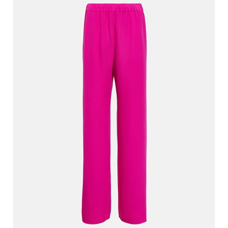 Valentino High-rise silk palazzo pants