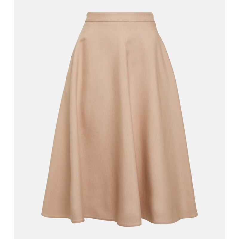 Valentino VGold CrÃªpe Couture midi skirt