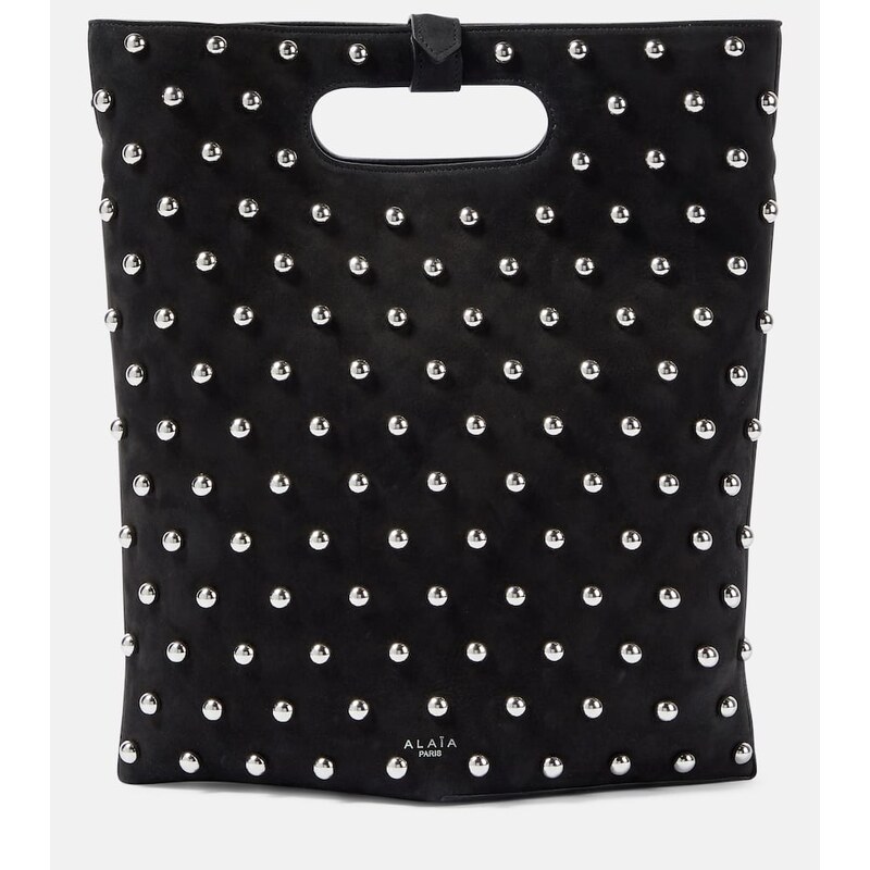 Alaïa Folded embellished suede tote bag