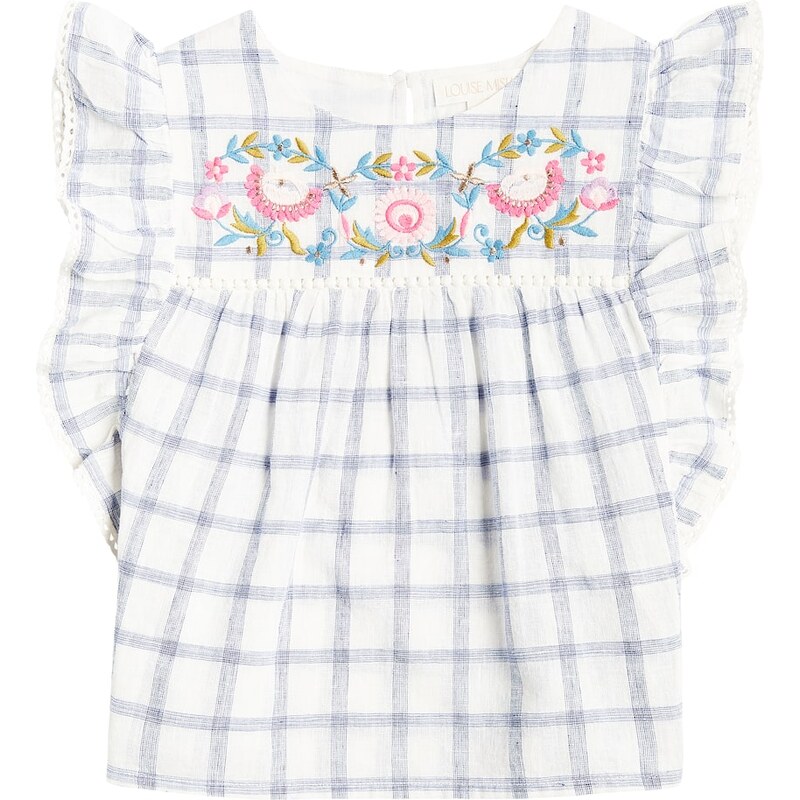 Louise Misha Mala checked cotton and linen shirt