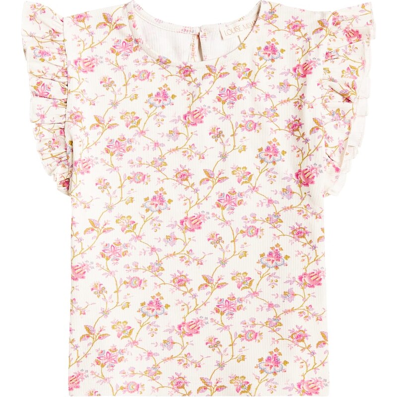 Louise Misha Hermance ruffled floral cotton-blend shirt