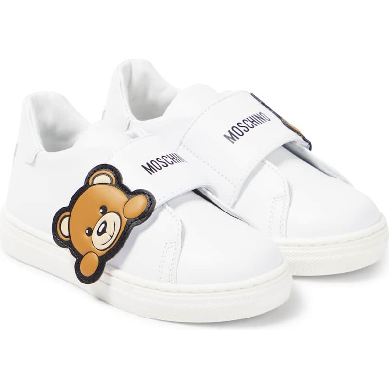Moschino Kids Teddy Bear leather sneakers