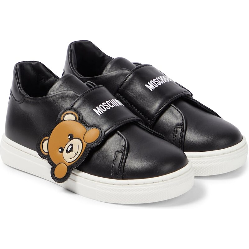 Moschino Kids Teddy Bear leather sneakers