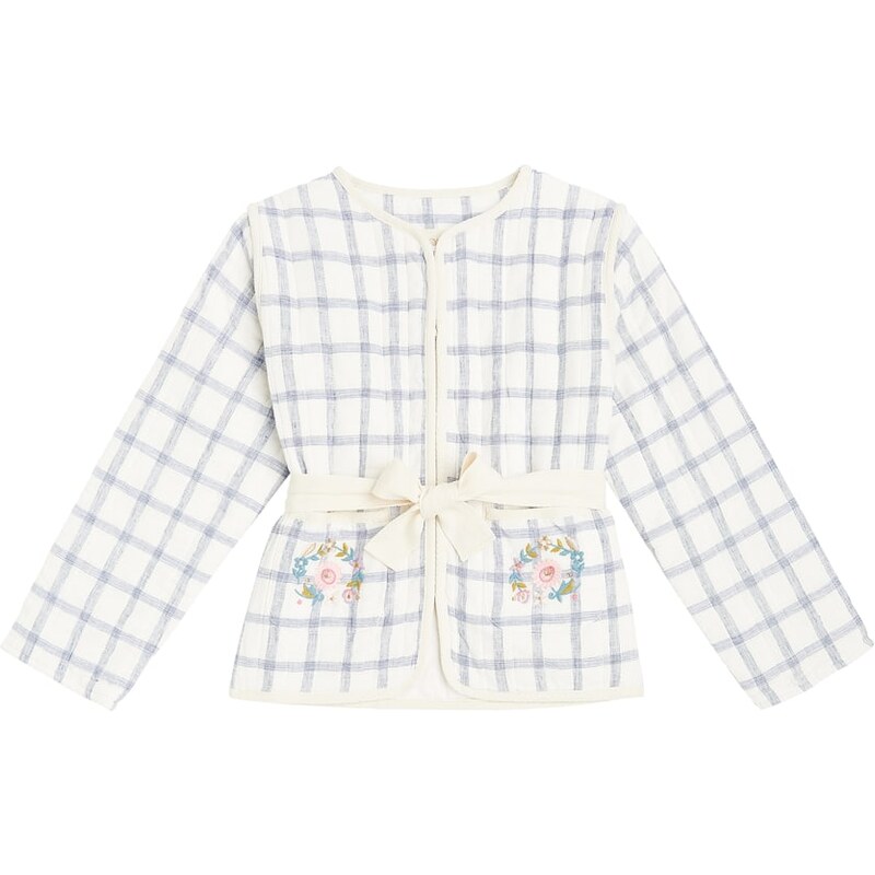 Louise Misha Teliani embroidered checked jacket