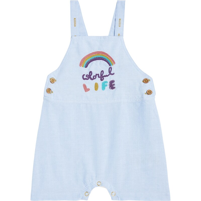 Louise Misha Baby Atilo embroidered cotton overalls