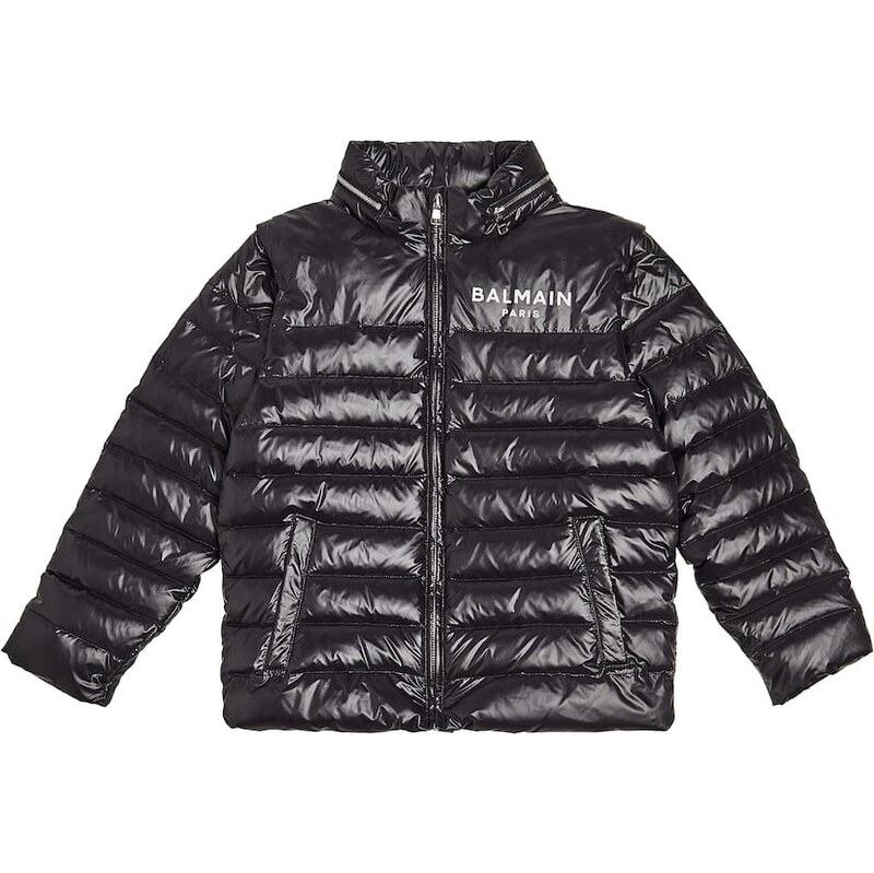 Balmain Kids Logo down jacket
