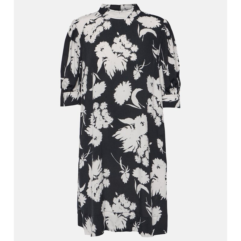 Ganni Printed crÃªpe minidress