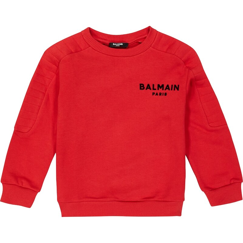 Balmain Kids Logo cotton jersey sweatshirt