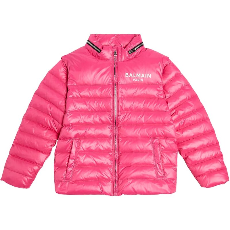 Balmain Kids Logo down jacket