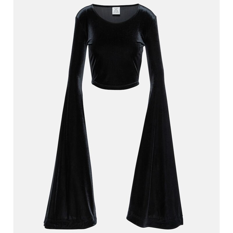 Vetements Velvet crop top