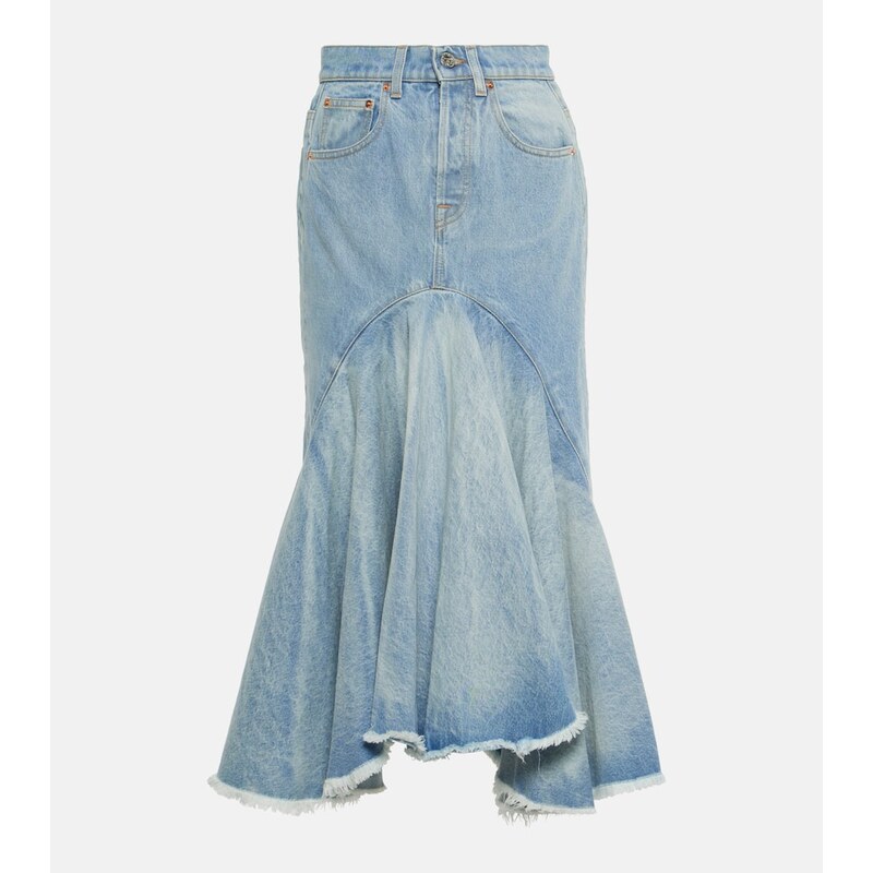 Vetements Denim midi skirt