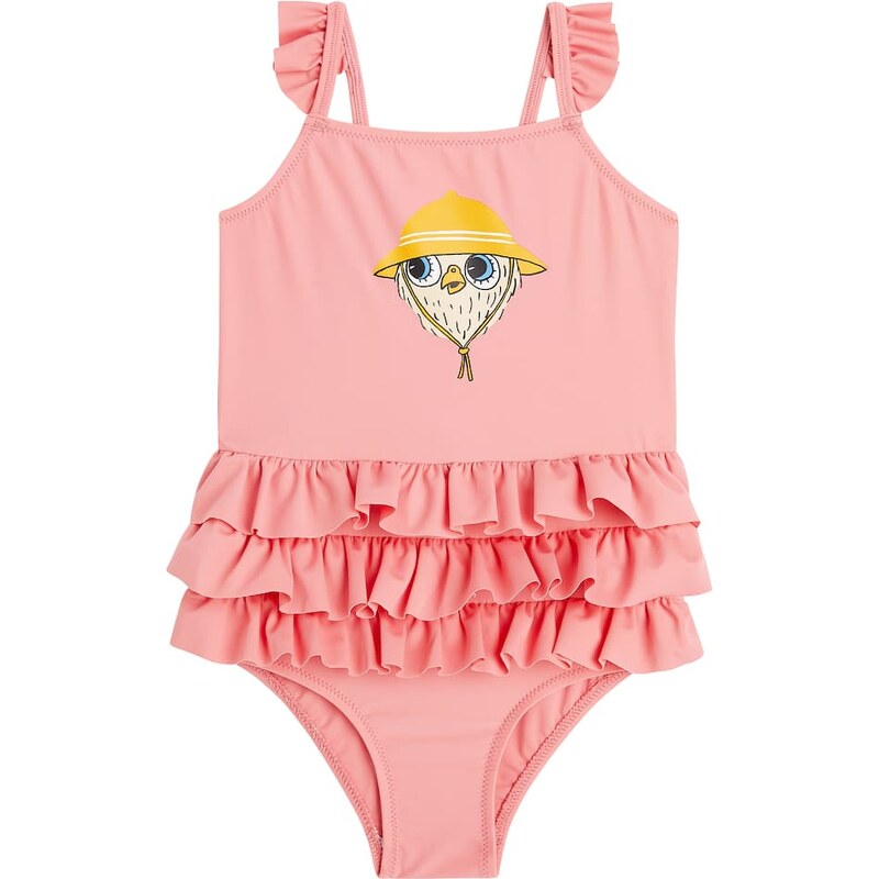 Mini Rodini Printed ruffle-trimmed swimsuit