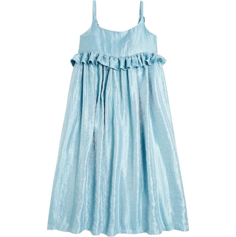 Caroline Bosmans Ruffle-trimmed lamÃ dress