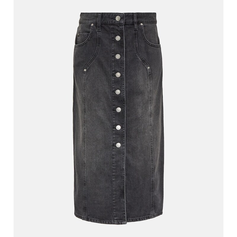 Marant Etoile Vandy denim midi skirt