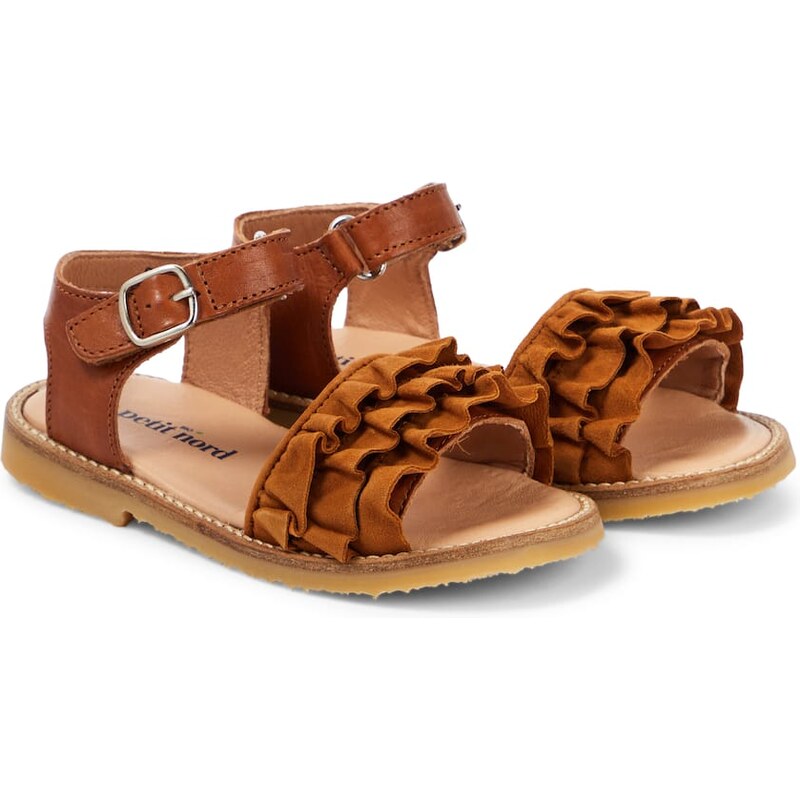 Petit Nord Ruffles leather sandals